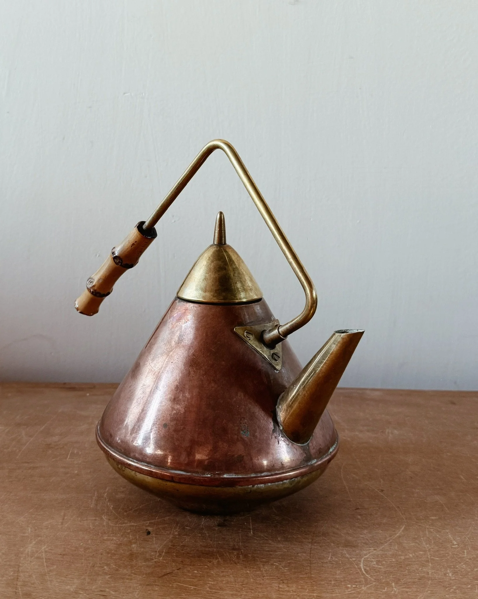 Copper and Bamboo Teapot, Holland — counter-space Copper and Bamboo Teapot, Holland — counter-space